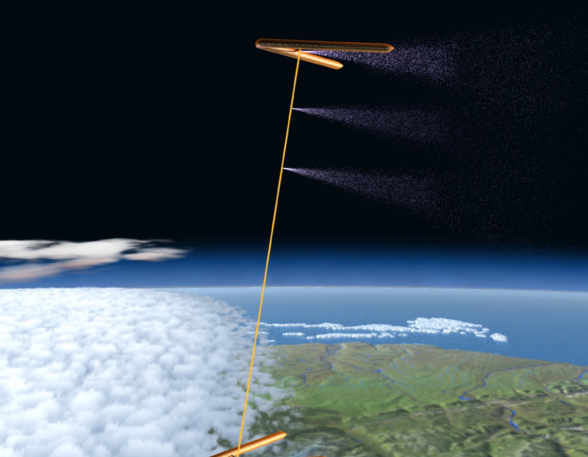 StratoSheild stratospheric spray hose with blimp geoengineering programs