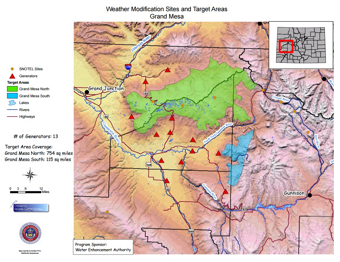 ground based cloud seeding generator map